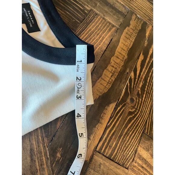 Tahari Arthur S Levine Black White Dress A-Line Women 14 Wedding Event Career - Picture 6 of 7
